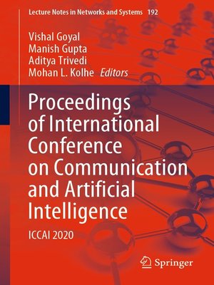 cover image of Proceedings of International Conference on Communication and Artificial Intelligence